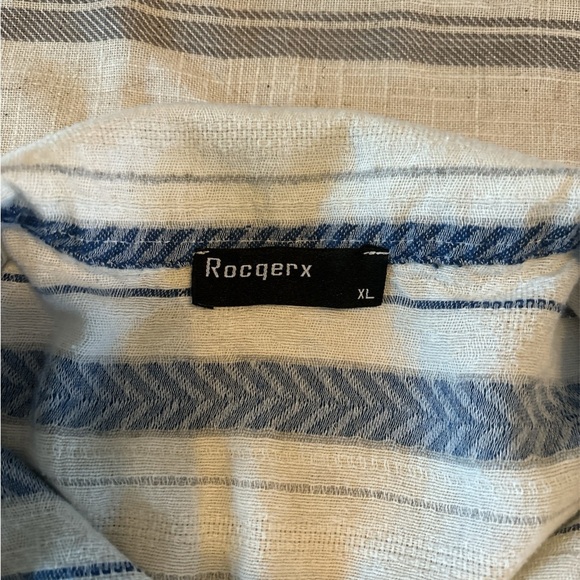 Rocqerx Men’s Linen Button Up Shirt - Picture 5 of 5